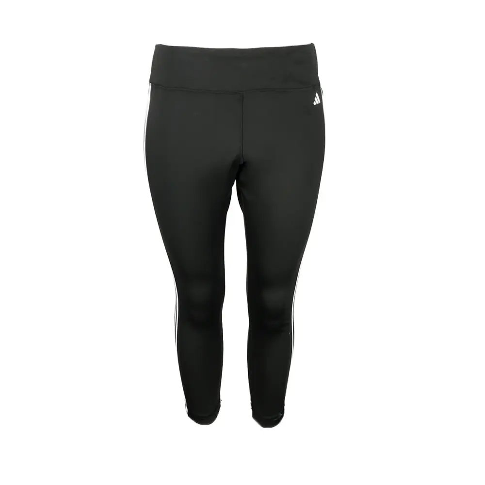 adidas Womens Train Essentials 3-Stripes High-Waisted 78 Leggings Plus Size Casual - Black