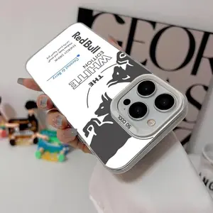 R_Red B_Bull Protective Phone Case For iPhone 17 Pro Max 16 15 14 13 12 MAX Plus Color silver shell Cover