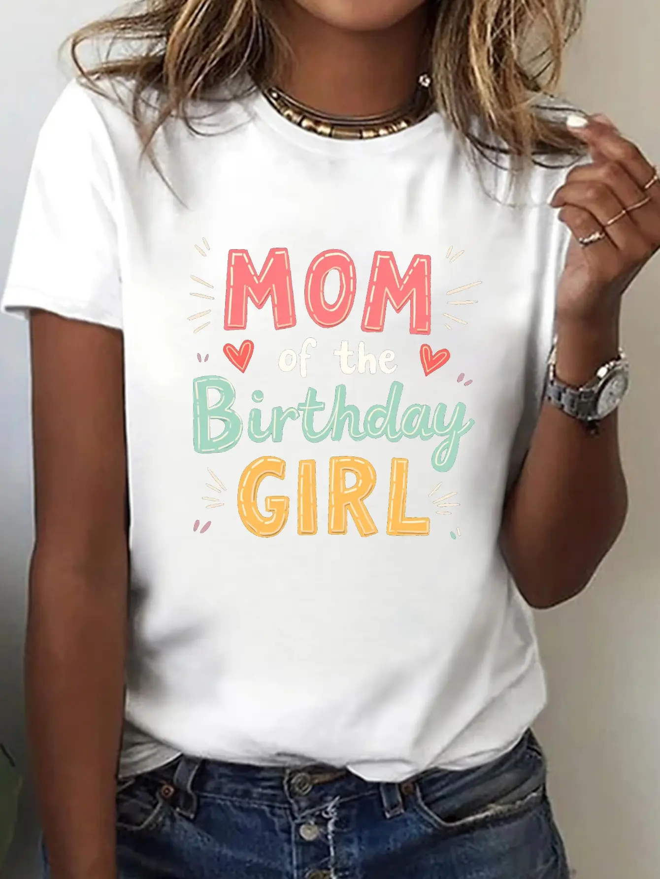 Casual Short-Sleeve Crew Neck T-Shirt with a Typog