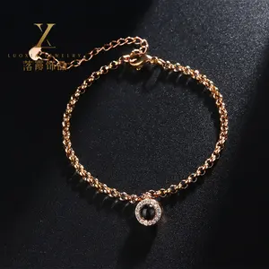 Dainty Personalized Photo Projection Bracelet • Photo Zircon Chain Bracelet Adjustable• Custom Photo Chain Bracelet • Memorial Bracelets • Gift for Her