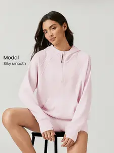 GLOWMODE Modal Silk Touch Oversized Half-Zip Hoodie TikTokShopBlackFriday