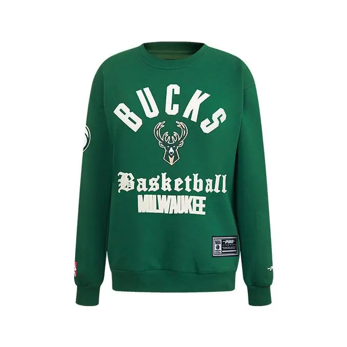 Women's Pro Standard Modern Original Milwaukee Bucks Crewneck Sweatshirt