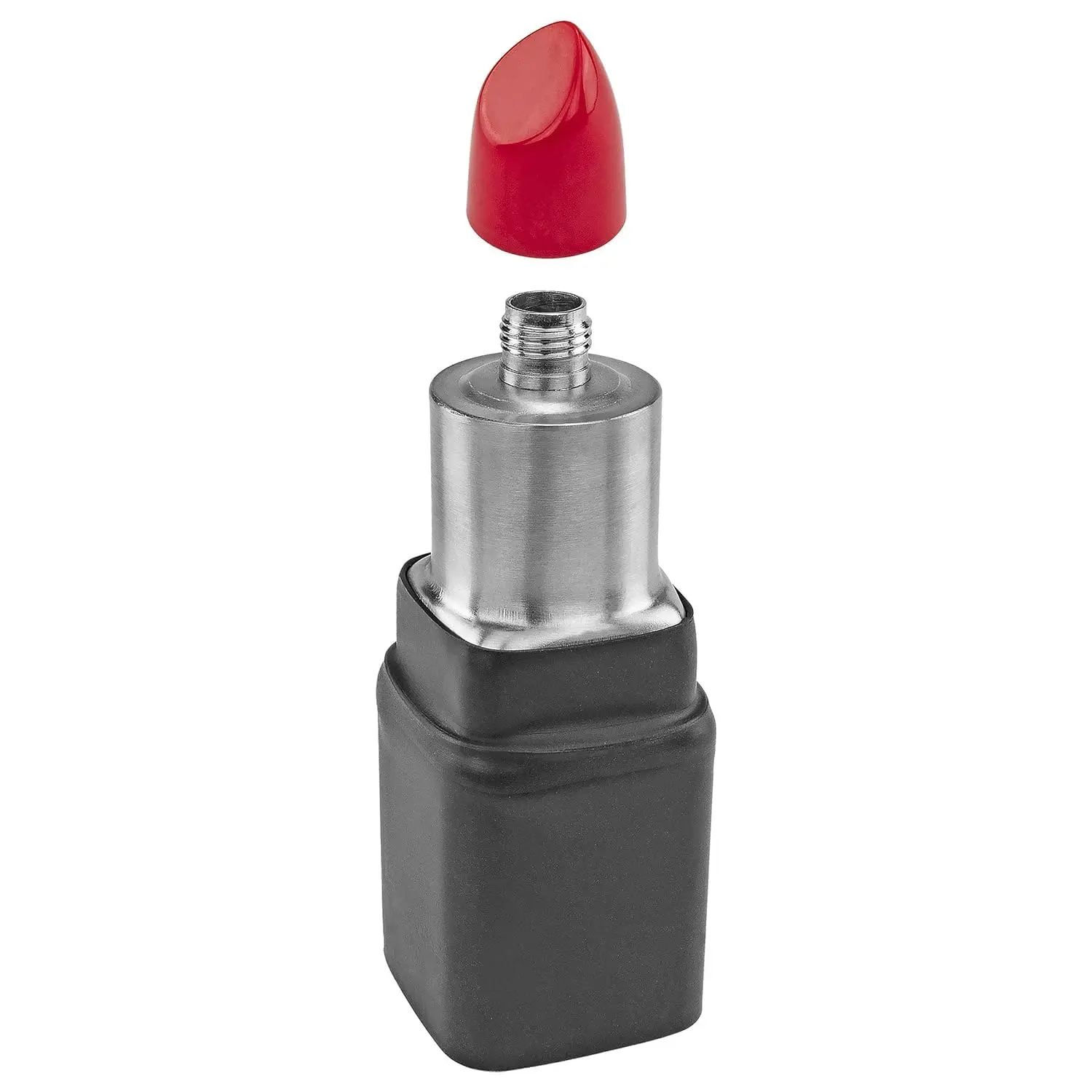 Fairly Odd Novelties Red Lipstick Stainless Steel Flask, 4oz Funny Beauty Fashion Drinking Gag Gift