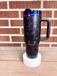 Engraved Ghost Halloween Tumbler - Perfect for Hot and Cold Beverages - Drinkware, Bottle