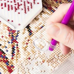 4pcs/set Diamond Painting Magnifying Glass Plastic Magnifier Point Drill Pen Magnifier Diamond Embroidery Tool Accessories