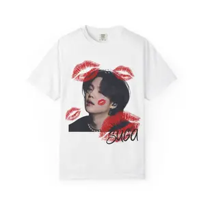 Suga Kisses Graphic Tee, Kpop Fan Shirt, Kpop Fan Shirt, Kpop Fan Gift 90S Style, Music Tour Gift Unisex, Gift For Women And Man