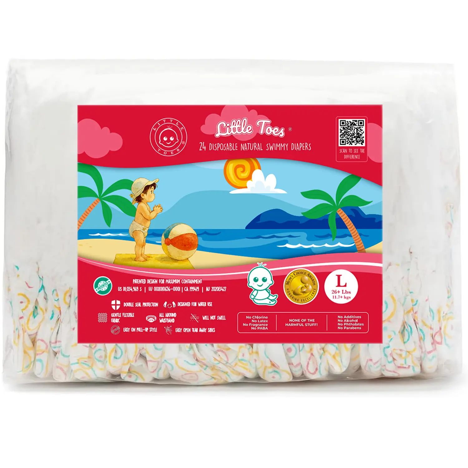 Little Toes Natural Disposable Swim Diapers - 24 Pack Little Toes Natural Disposable Swim Diapers - 24 Pack