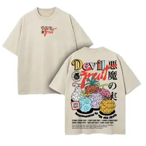 Devil Fruit One Piece, Vintage Manga Graphic Shirt, Oversized Streetwear, Anime Fan Tee, Retro Washed Cotton, One Piece Devil Fruit Merch, Casual Streetwear, Anime Aesthetic