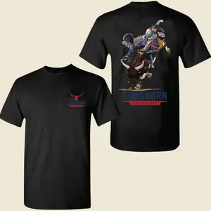 Texas Wild West Long Horn T-shirt, Cowboy Rodeo Shirt - 2 Sided - Choose Your Color - All-gender Fits - Dynamic Prints - Every Size, Every Body