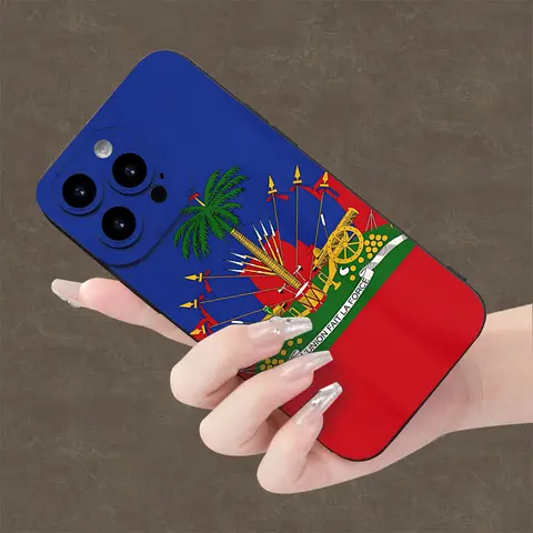 Haitian Flag Creative Pattern Angel Eye Soft TPU Waterproof Smartphone Case - Protective, Fashionable Handheld Cover for Men, Compatible with iPhone Devices, Cellphone Accessory, Accessories