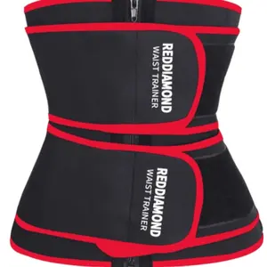 RedDiamond Adjustable Waist Trainer - Black & Red Design for Enhanced Support and Comfort
