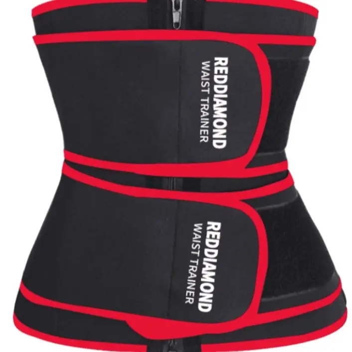 RedDiamond Adjustable Waist Trainer - Black & Red Design for Enhanced Support and Comfort