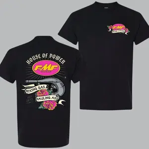 FMF Mixing Gas Hauling A*s T-Shirt – Moto Power 2-Sided Graphic Tee, Dirt Bike Racing Shirt, Casual Shortsleeve Tee for Biker & MX Fans