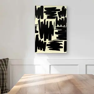 Begin Home Decor C1MP12184LSCB7 12 x 18 in. Deconstructed Stripes Wall Art - Beige Abstract Metal Print