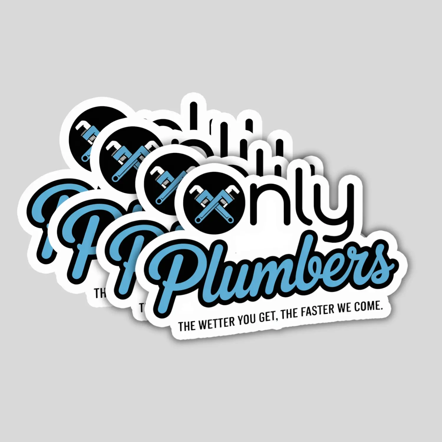 4 Pack Funny Plumbers Stickers – Plumbing Humor Vinyl Decals