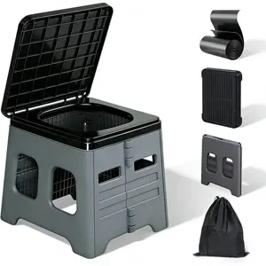 Camping Toilet for Adults - Portable Folding Toilet with Lid,Travel Portable Potty for Adults,Porta Potty Car portable potty
