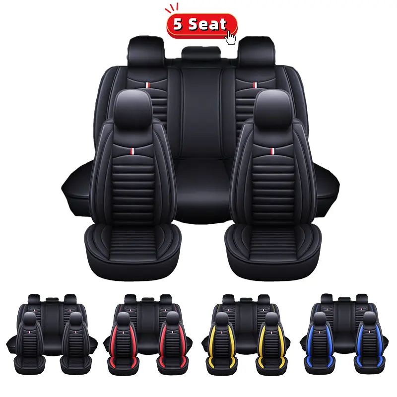 automotive interior decoration Car seat cover high-end PU leather waterproof and wear-resistant full car five-seat seat cover soft and comfortable full car seat all-inclusive protective cover