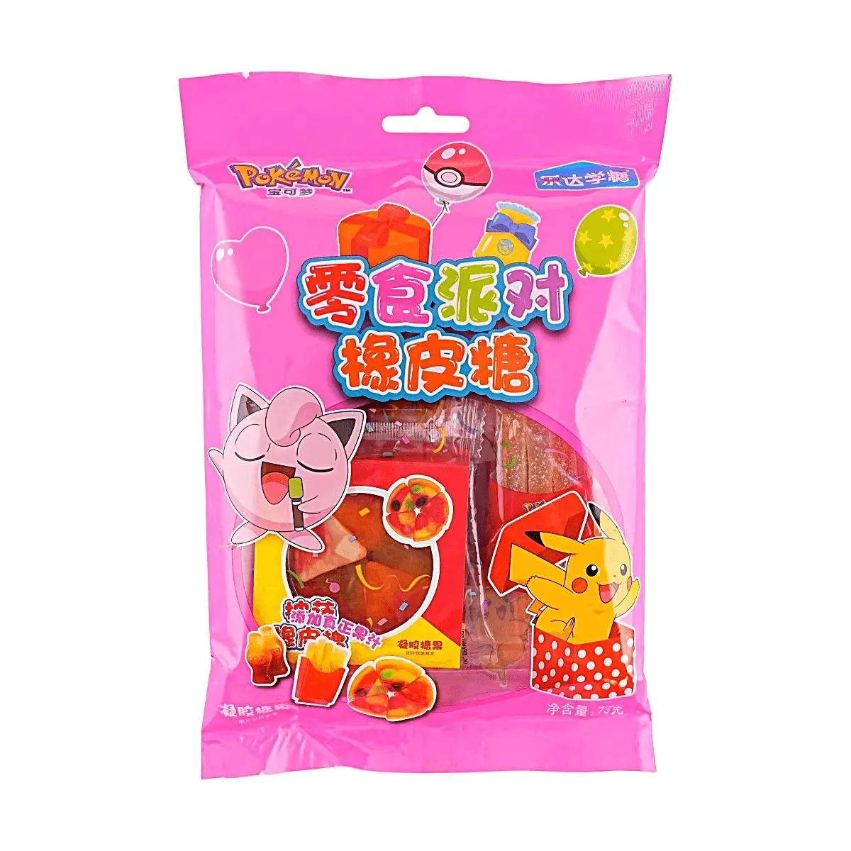 LEDXUETANG Pokemon Gummy Candy Party Pack 73g - Real Fruit Juice Fun Shapes