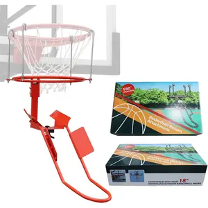 Basketball Return Attachment - Tool-Free 4-Hook Ball Return System for Hoop, Heavy Duty Rebounder with Adjustable Chute, No Wobble, Indoor/Outdoor for Youth & Adult Players