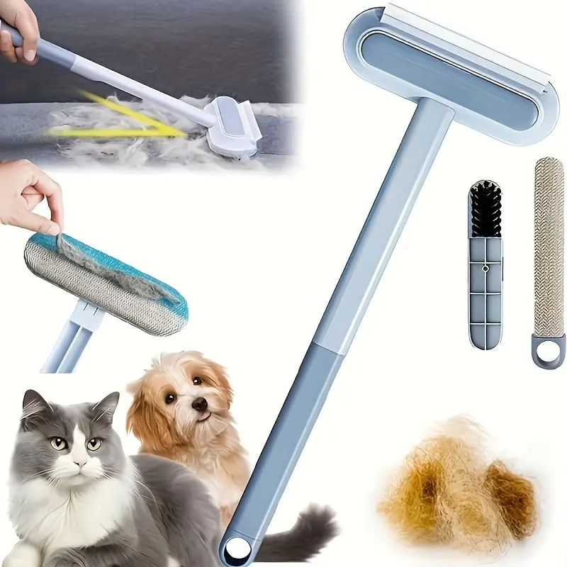 Dual-Action Pet Hair Remover Brush Cleaner, Heavy-Duty Washable Reusable, Gentle No-Damage Cleaning, Ideal for Carpets, Sofas, Furniture