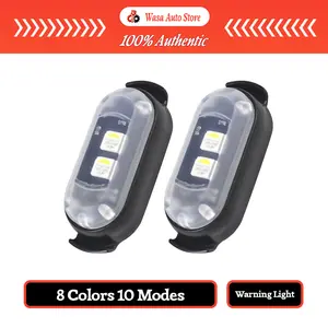 NUISK RGB Wireless Car Ambient Light with Remote Control, IP65 Waterproof LED Atmosphere Lamp, USB Rechargeable Built-in Battery, 10 Dynamic & Static Lighting Modes, Universal Decorative Light for Cars, Motorcycles, Bicycles, Drones and Model Aircraft out