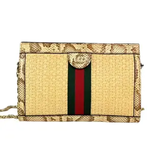 Pre-owned GUCCI GG Leather Crossbody Bags Gucci Ophidia Shoulder Bag Crossbody