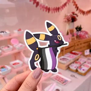 Umbreon Eeveelutions LGBTQ+ Pride Sticker, LGBT Sticker, Cute Eevee Evolution Pride Month Sticker, Anime Pride Gift, Video Gamer Sticker