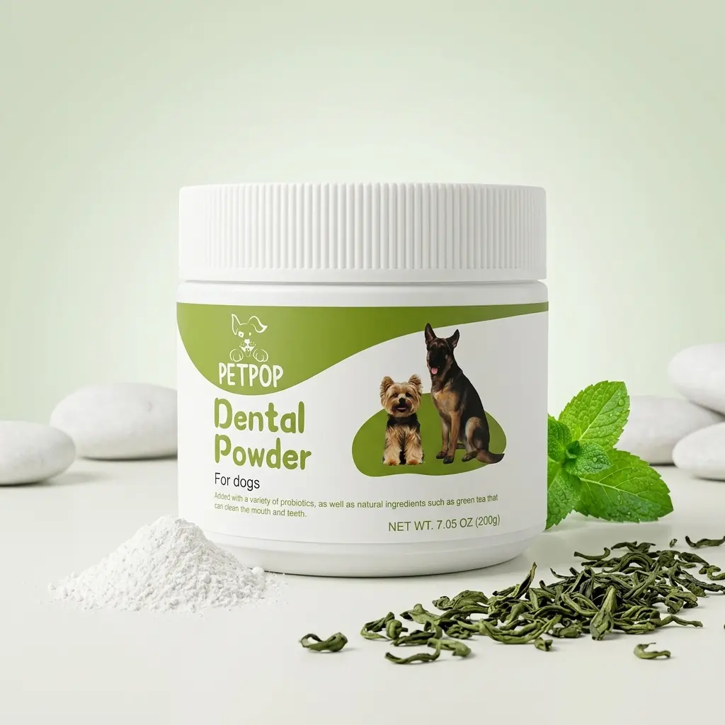 Dog Dental Powder for Teeth Cleaning & Breath Freshener, All-Natural Dental Powder for Dogs, Easy Tartar Remover & Plaque Support, Daily Oral Care Supplement