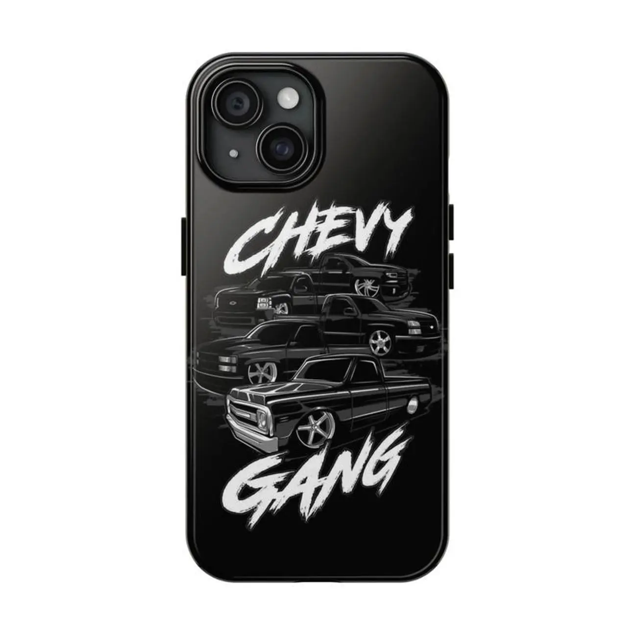 Chevy Gang Tough Phone Case, Impact Resistant Protective Cover Suitable for iPhone 17/16/15/14/13/12/11 Pro Max/Plusand Samsung Galaxy S23-25, shock-absorbing, anti-drop protective case,