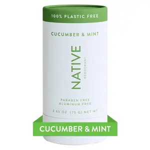 Native Plastic Free Deodorant Contains Naturally Derived Ingredients, 72 Hour Odor Control | Deodorant for Women and Men, Aluminum Free with Baking Soda, Coconut Oil and Shea Butter | Cucumber & Mint
