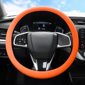 Car Universal Silicone Steering Wheel Cover Elastic Glove Cover Texture Soft Multi Color Auto Decoration DIY Accessories
