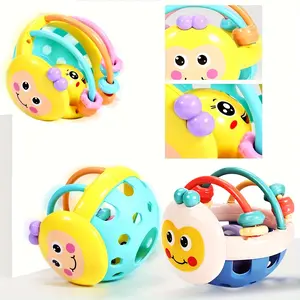 Animal Winkel Bee Multicolor Rattle & Sensory Teether for Baby and Toddler, Safe, Multi-Functional Sensory Learning Toys for Infants, Early Development Toy for Toddlers, Rattle Maracas Sensory