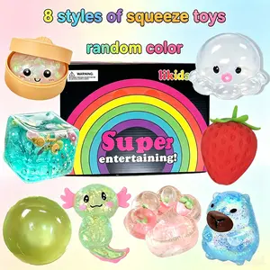 8 different styles of kneading toy sets | With a gentle pinch, they quickly rebound, effectively relieving stress. Made of safe and environmentally friendly materials,it is a portable and stress relieving companion for offices, studies, or daily commuting