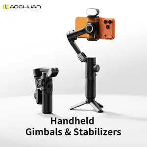 AOCHUAN 3 Axis Anti-shake Shooting Tripod Stand (1Count), Summer Auto Face Tracking Gimbal Stabilizer,360° Rotation Gimbal Stabilizer, Selfie Accessories, Selfie Phone Tripod, Tripod for iPhone,Selfie Stick Gimbal, Smartphone Selfie Tools Accessories
