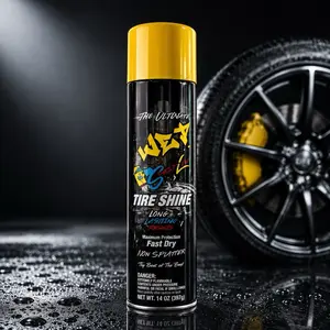 Tire Shine Spray, Street Legal High Gloss Wet Look Formula, Long-Lasting Automotive Tyre Care Accessory