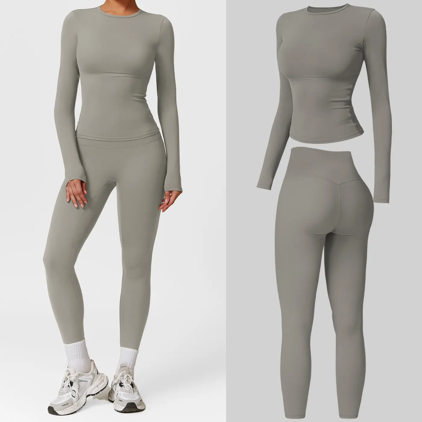 Long Sleeve Set - Frost Gray