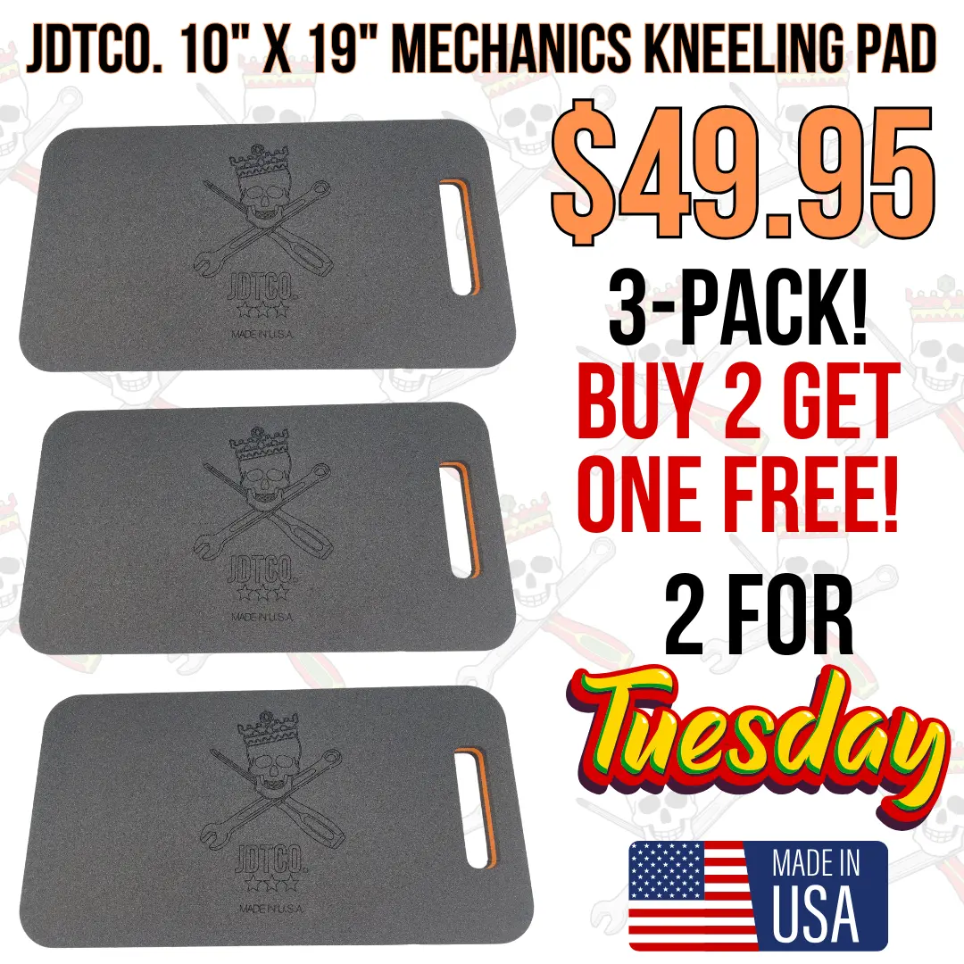 Buy 2 Get 1 Free - JDTCo. 10" x 19" Mechanics Kneeling Pad