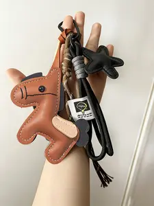 Little Pony & Star Knitted Bag Charm, Cute Collectible Charm, Purse Charm, Stylish Playful Charm, High Quality 3D Accessories, French Vintage Style, Sweet and Edgy, Vibrant Energy, Gifts for Friends & Couples, Cute Purse Charms