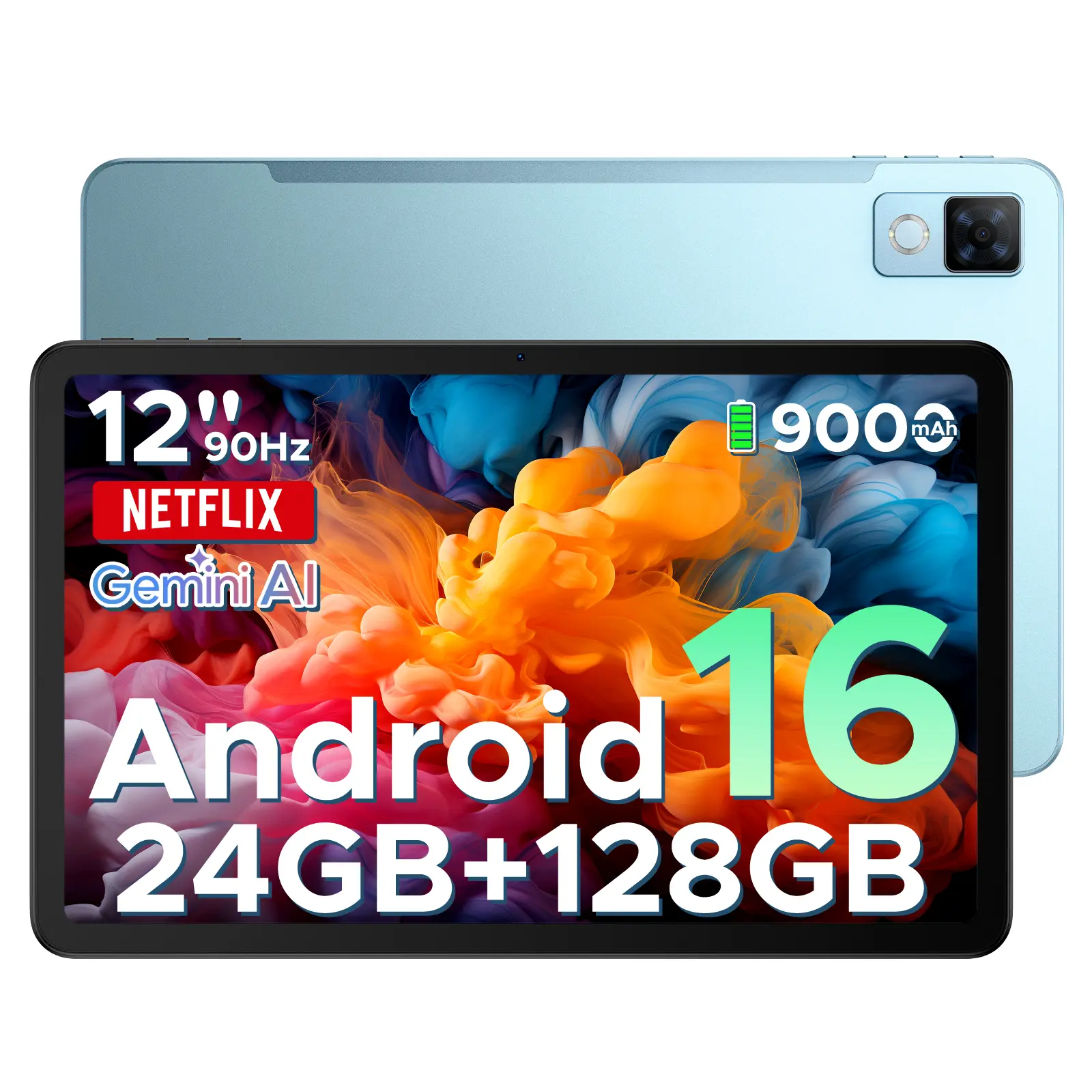 DOOGEE U12 Android 16 Tablet,12 inch Tablet with Gemini AI,24GB+