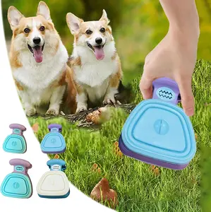 Dog Pooper Scooper Portable No Touch for Large Dogs Lightweight Claw Poop Picker Leak Proof Waste Storage Container