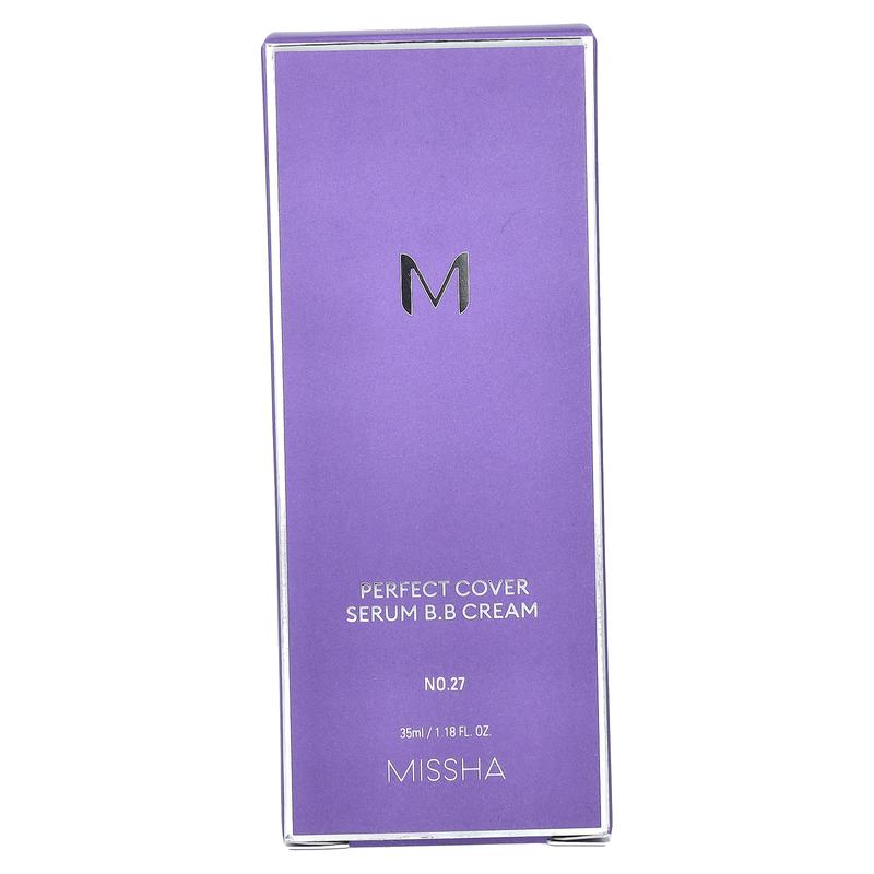 Missha Perfect Cover Serum B.B Cream, No. 27 Honey Beige, 1.18 fl oz (35 ml)