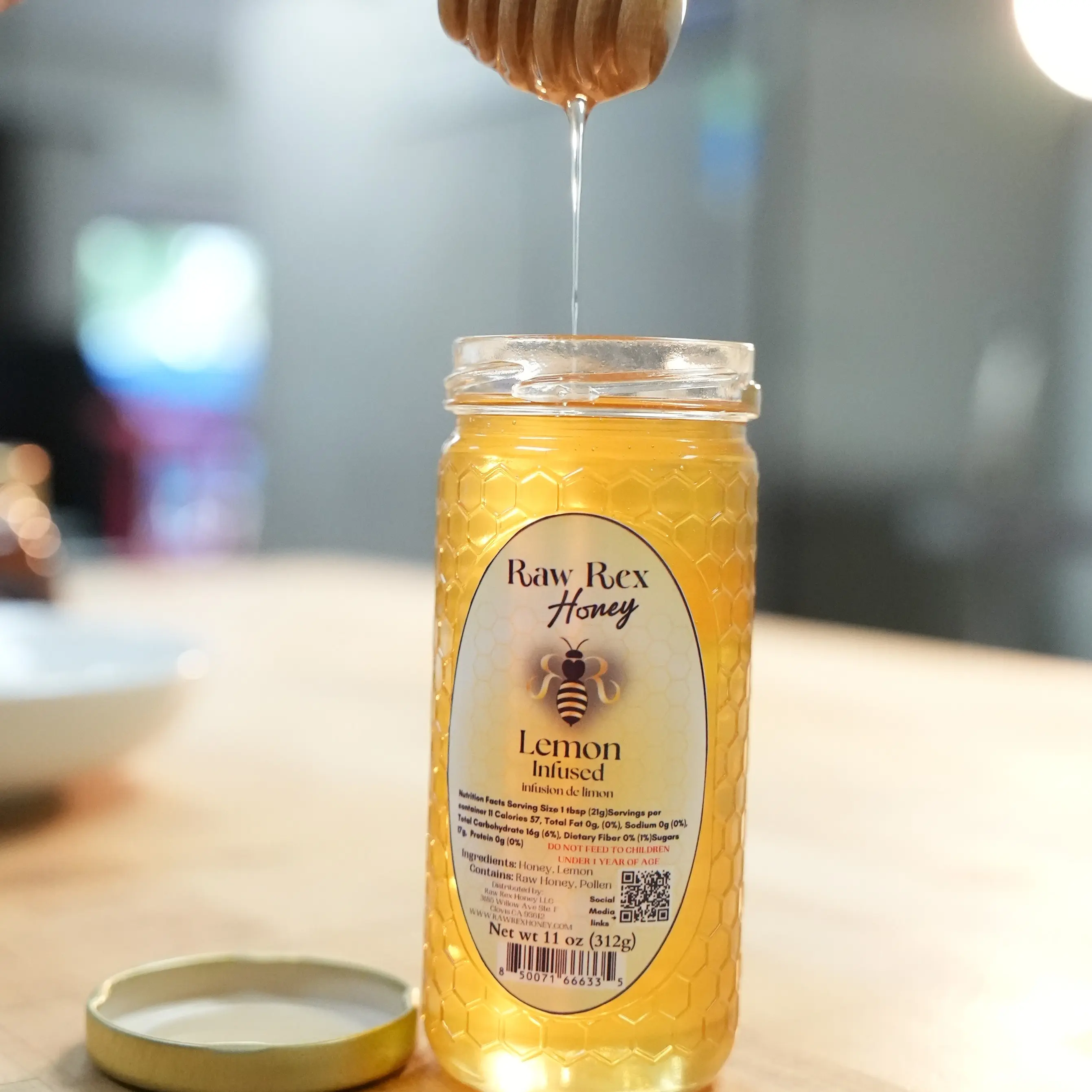 Lemon Infused Honey 10 oz