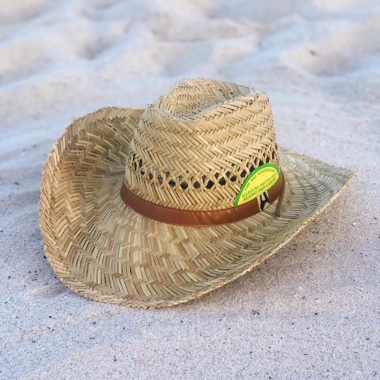 ‘Rodeo Ready’ UV Protected Natural Straw Cowboy Hat unisex hat