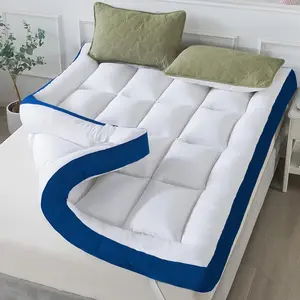 5 Inch Twin Mattress Topper for Back Pain Relief, Filled with Breathable & Soft Pillow Top,4 Elastic Straps