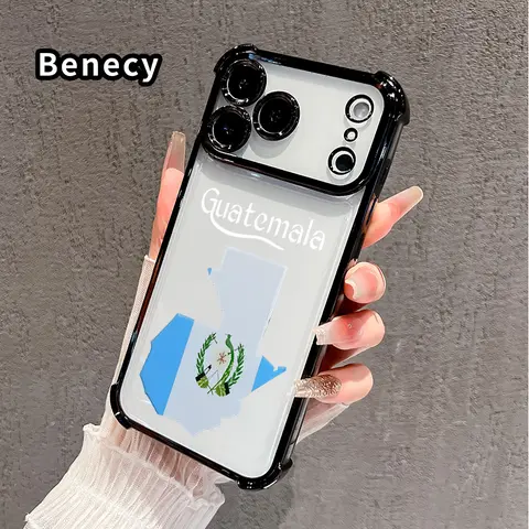 Phone Case - Transparent Electroplated TPU Protective Casing with Four-Corner Drop Protection, Full Raised Lens Guard, Slim Sweat-Resistant Grip for iPhone 17/16/15/14/13/12/11 Pro Max & Air