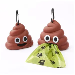 High-Quality Silicone Dog Poop Bag Dispenser, Portable Pet Waste Carrier, Outdoor Cleaning, Cute Practical Dog Poo Bag Holder