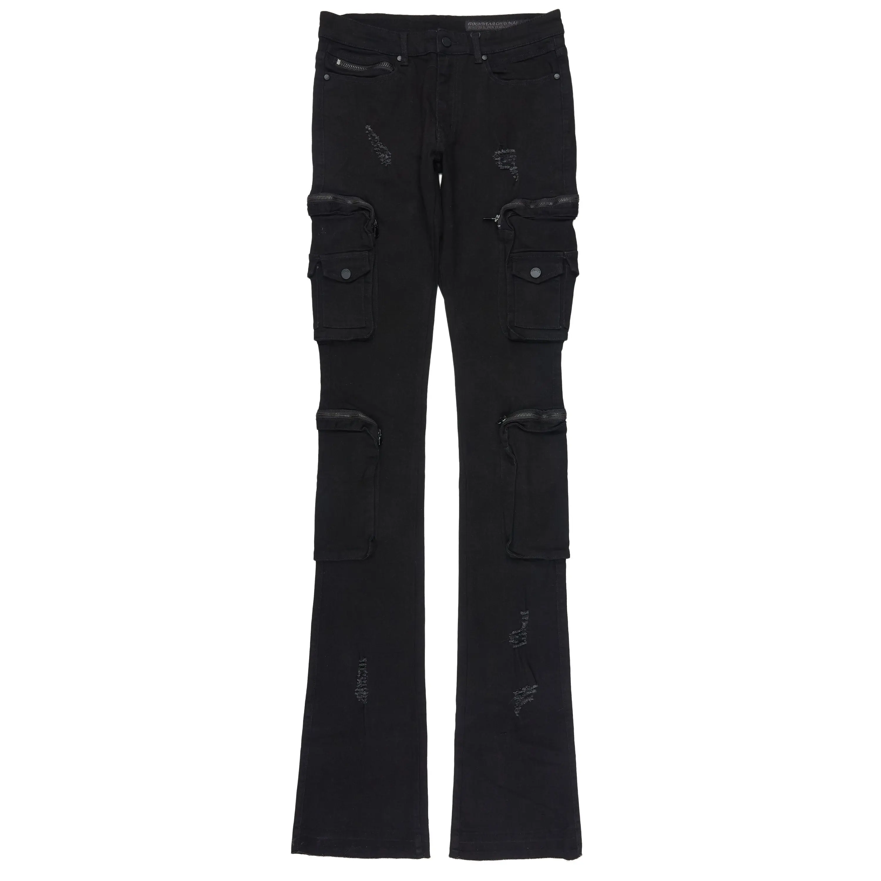 Allen Black Super Stacked Flare Jean Allen Black Super Stacked Flare Jean