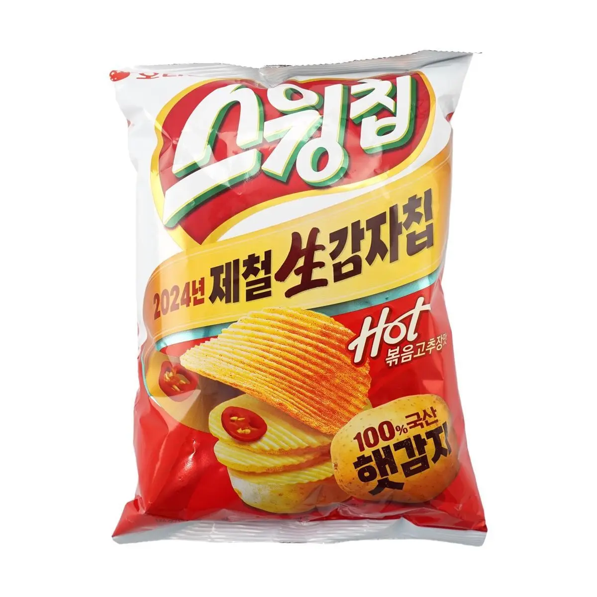 ORION Korean Gochujang Flavor Potato Chips 124g - Spicy Korean Snack for Parties & Sharing
