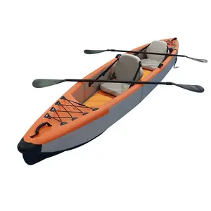 2 Person Inflatable Kayak| Heavy Duty High Pressure Raft Boat, Portable Fishing & Camping Canoe for River & Lake