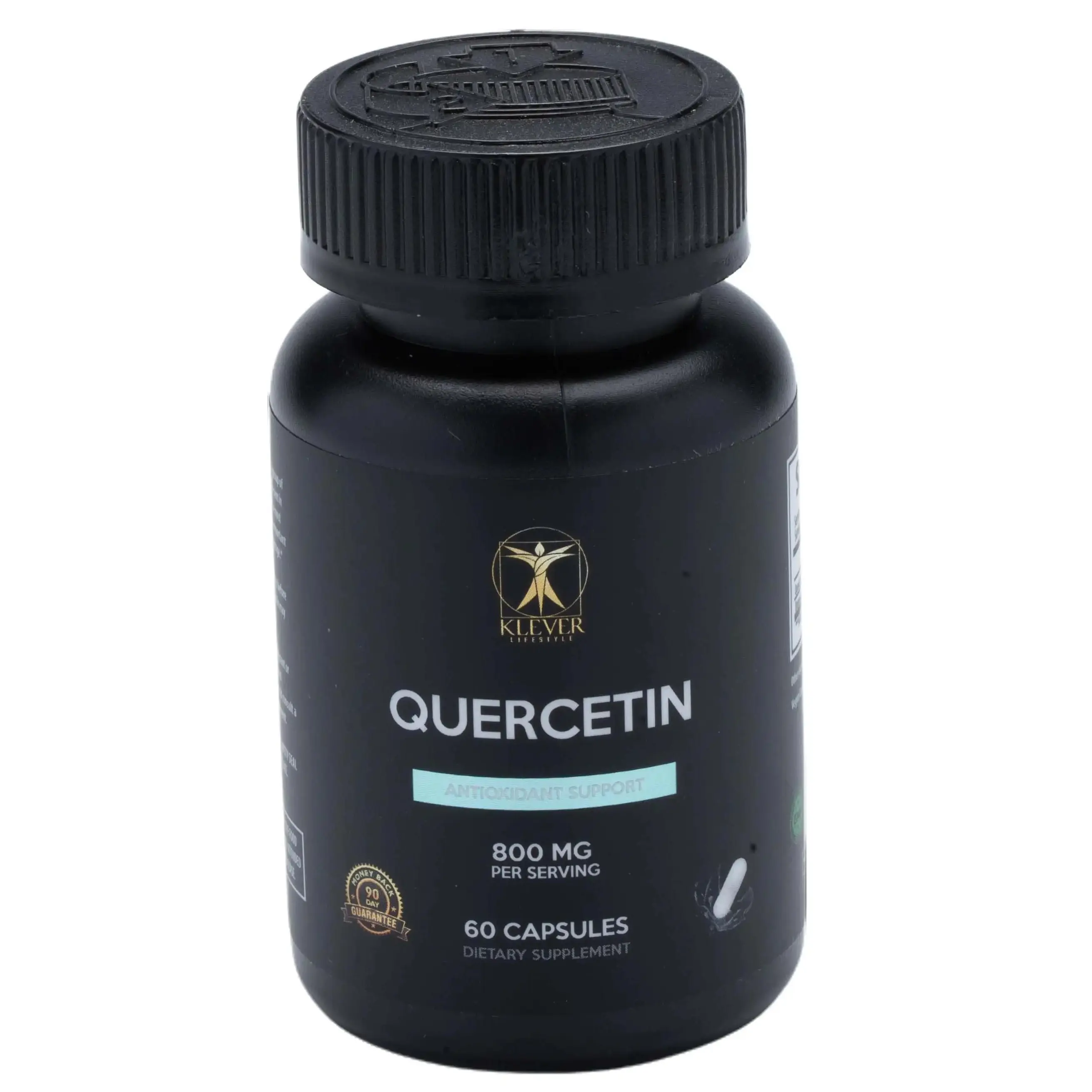 Klever Lifestyle Quercetin Supplement, Antioxidant Properties, Immune Support, Anti-inflammatory Effects, Brain Health - 60 capsules - 800MG per serving